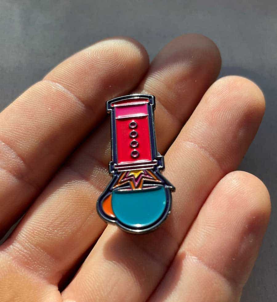 Aeropress pin machine illustratie door Illustrator en motion designer Ellis Tolsma 